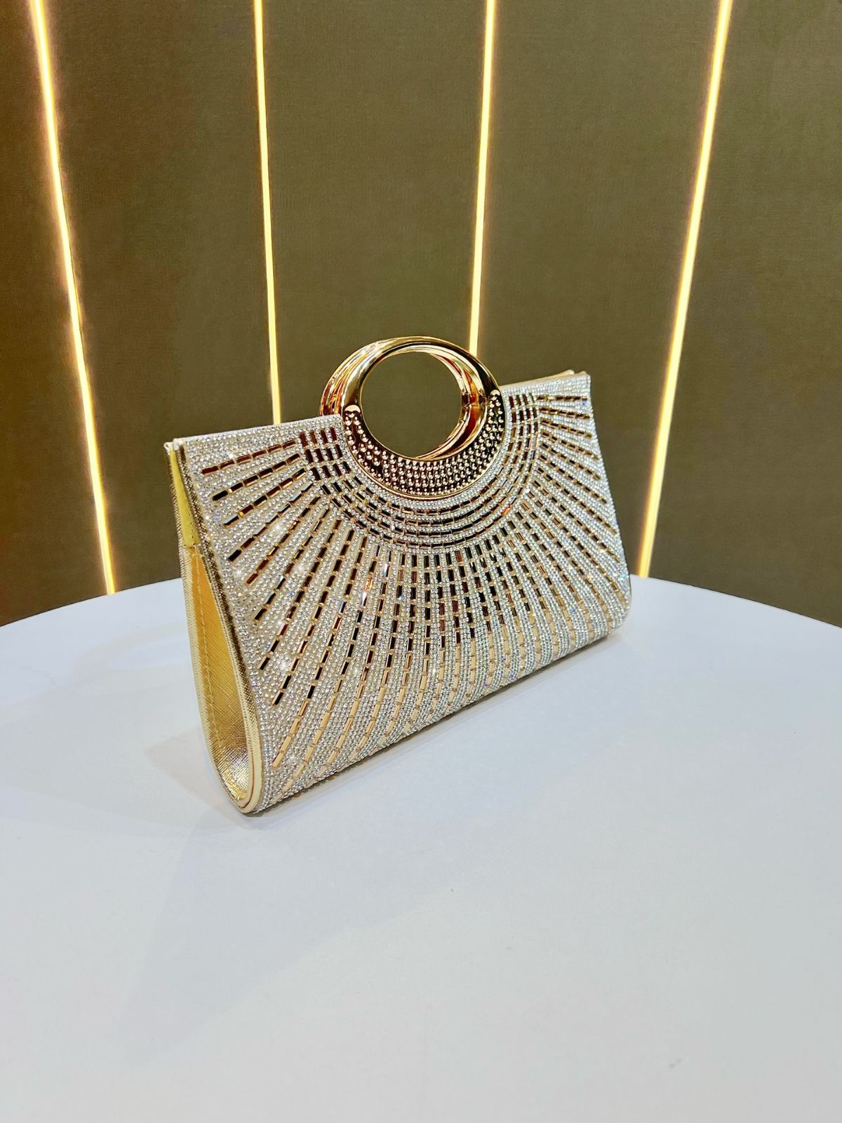 gold-Vintage-Style Rhinestone-Embellished Handbag (Affordable Luxury) – Free Shipping & Tax-Free - view 4 | Ghana Appliances