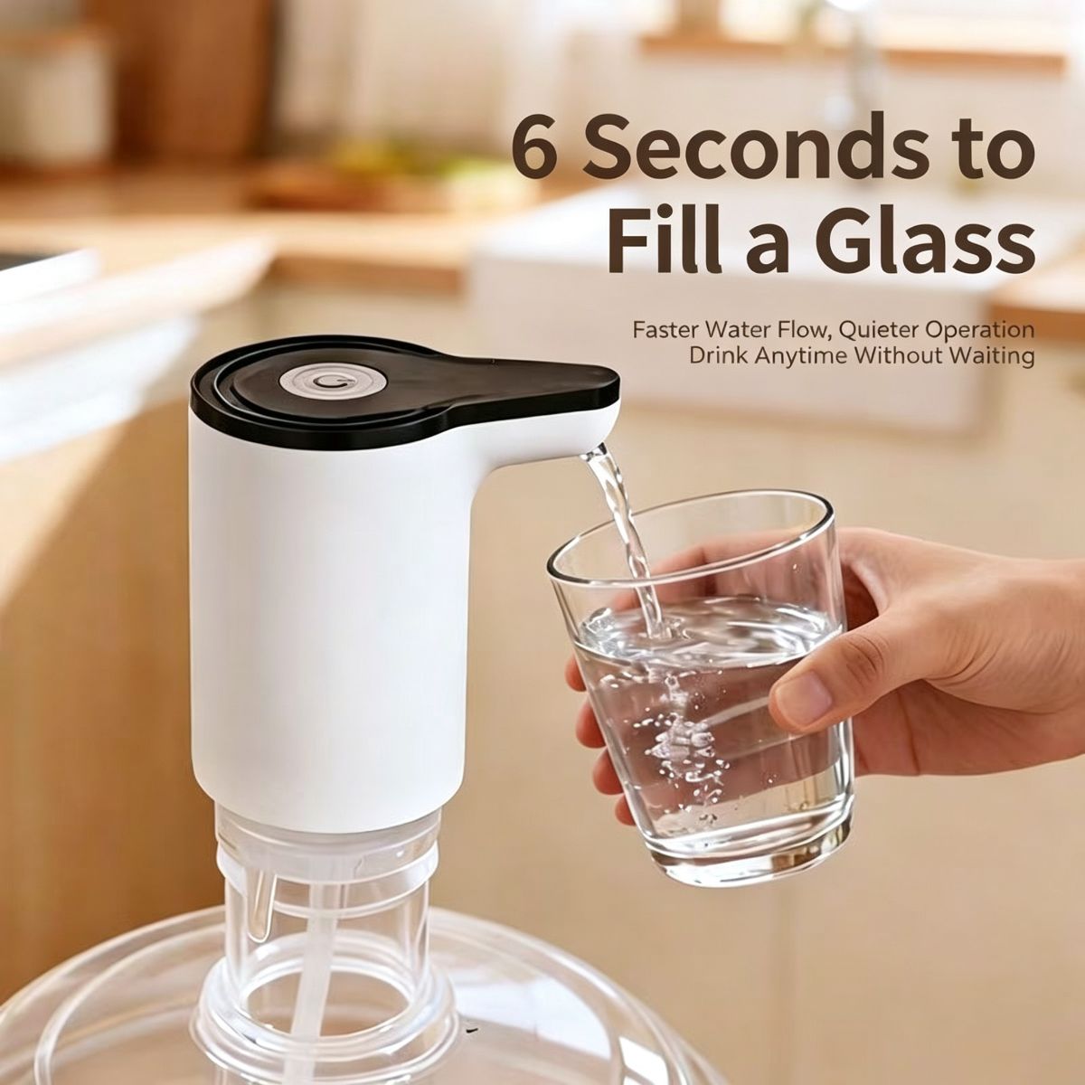 Black Electric Water Dispenser Pump for Bottled Water / Free Shipping & Tax-Free 3