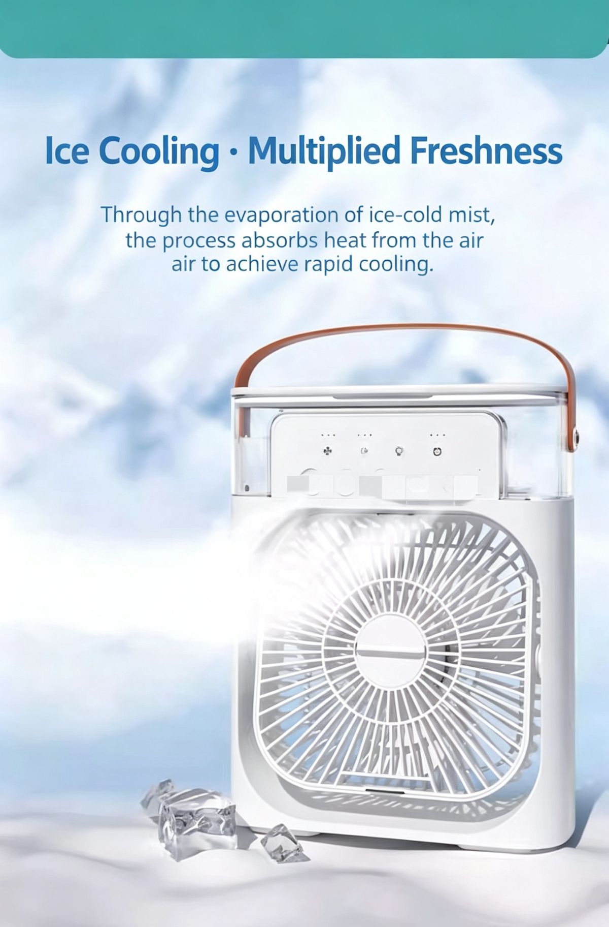 White 5-Nozzle Misting Fan / Duty-Free & Free Shipping 6
