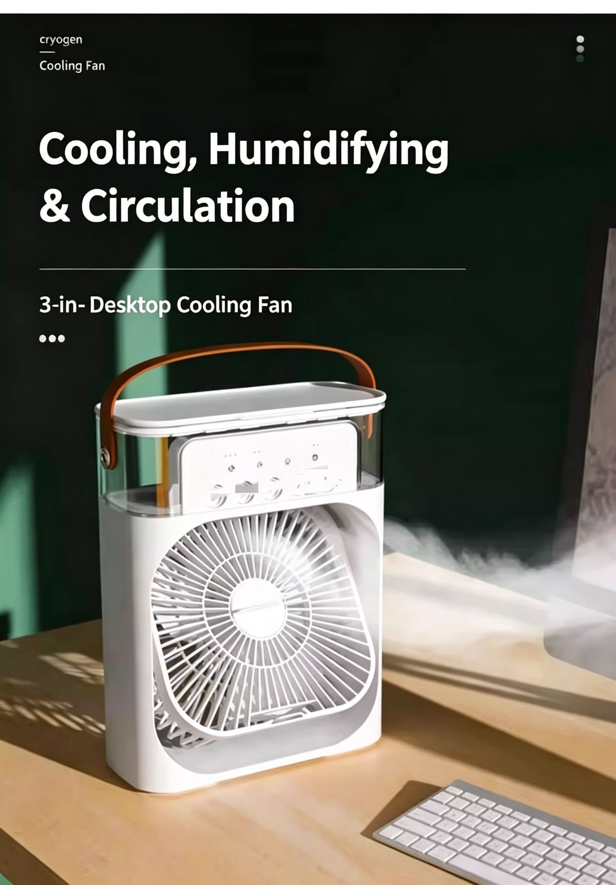 White 5-Nozzle Misting Fan / Duty-Free & Free Shipping 9