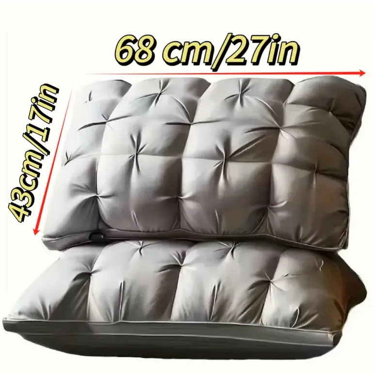 1pc/White/Luxury 5-Star Hotel Pillow 19×29” （48CMx74CM）900g weight per pillow, ultra-soft and fluffy | Suitable for all sleeping positions, provides neck support | Tax-free and free shipping  4