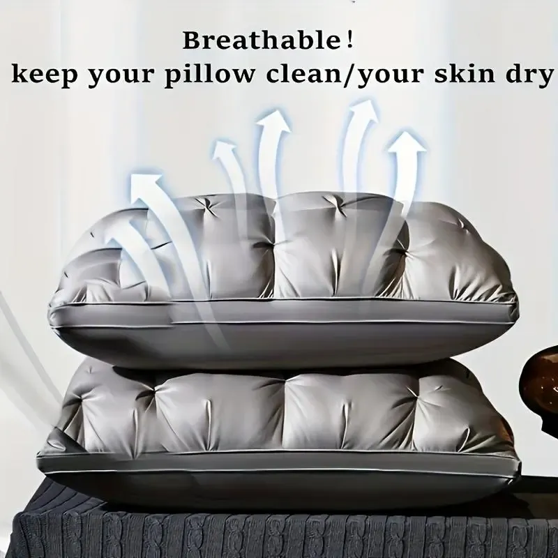 1pc/White/Luxury 5-Star Hotel Pillow 19×29” （48CMx74CM）900g weight per pillow, ultra-soft and fluffy | Suitable for all sleeping positions, provides neck support | Tax-free and free shipping  5